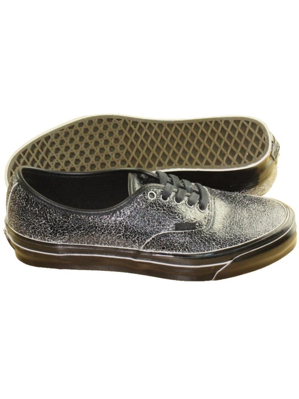 Vans Men's Lx Authentic 44 Overpaint Double Black White shoes Size 10 NEW - Picture 2 of 7